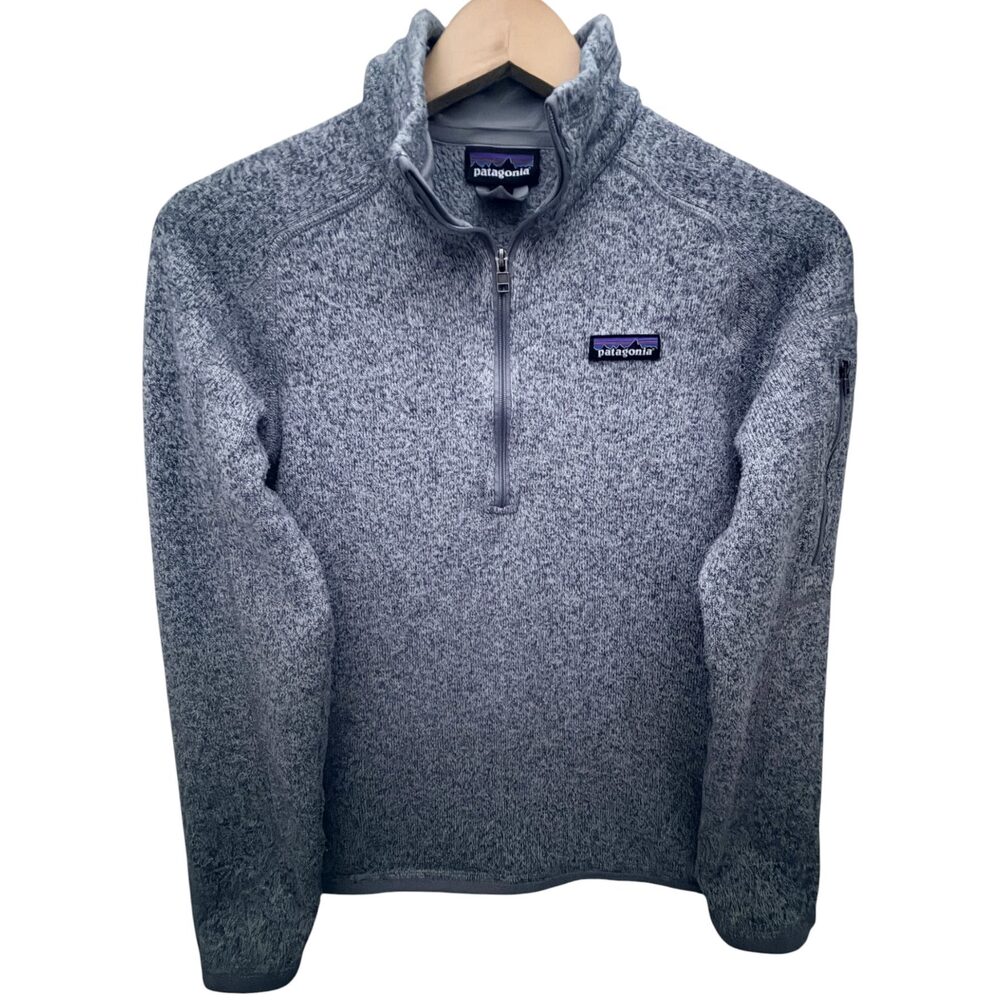 Patagonia Gray Better Sweater 1/4 Zip Fleece Polyester Women's Medium